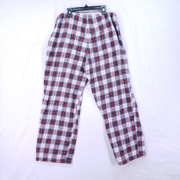Lauren Ralph Lauren Red Plaid Cotton Flannel Sleepwear Pajama Top n Pants Set XL - Picture 16 of 16